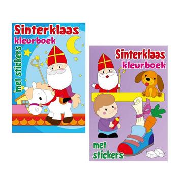 Sinterklaas kleurboek met stickers 2 ass