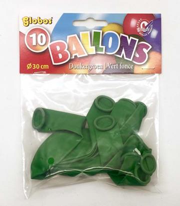 10 Groene ballonnen in zak