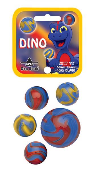 2 Dino knikkers 42mm 4053
