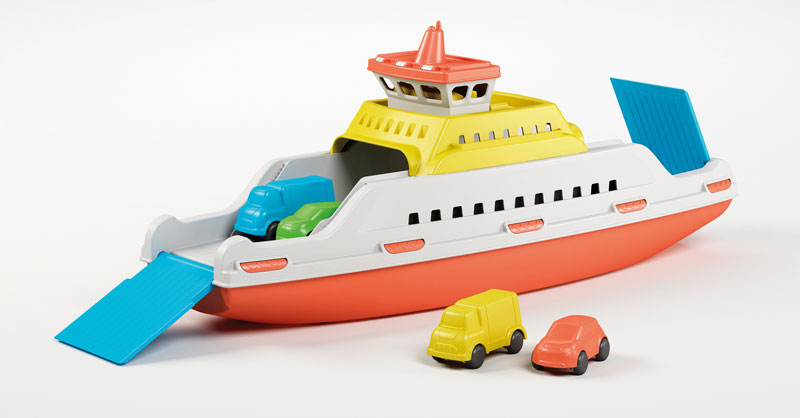 Veerboot met 4 auto s 39 cm. 836