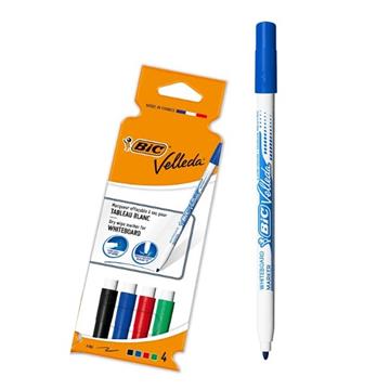 4 whiteboard markers bic 1.5mm ass. 1199