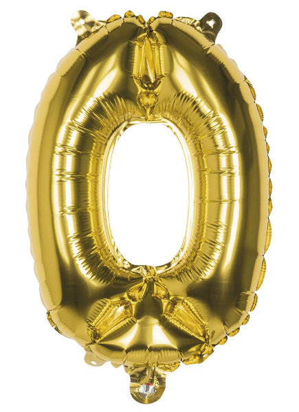 Folieballon 0 goud 22000