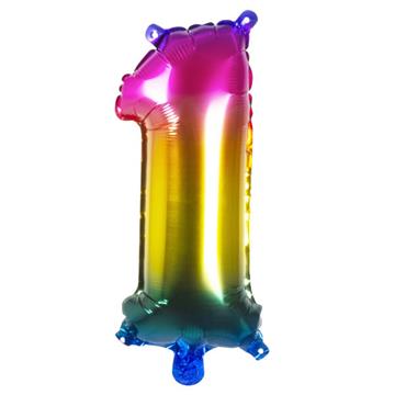 Folieballon 1 regenboog 21981