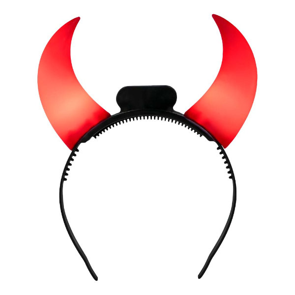 Tiara Duivelhoorntjes met Led 01071