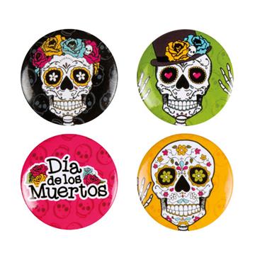 4 buttons day of the dead 97023