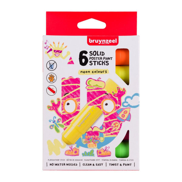 6 Bruynz. posterverfstick neon 60159106