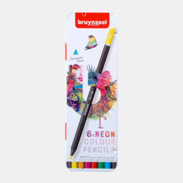 6 Bruynzeel Expres. kleurpotloden neon
