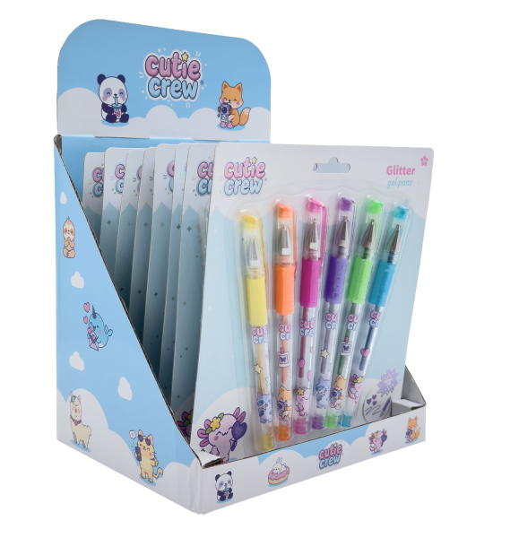 Cutie crew 6 glitter gelpennen CC253030
