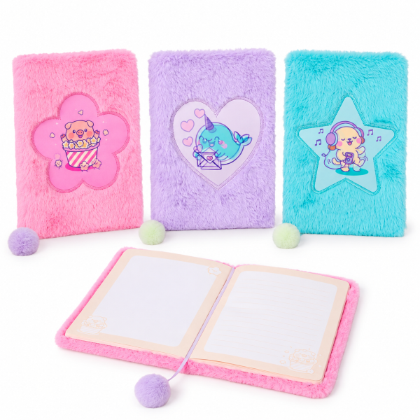 Cutie crew pluche notitieboek CC253017