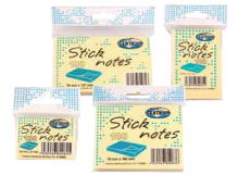 25 Sticknotes 76X76 100V. geel 80082