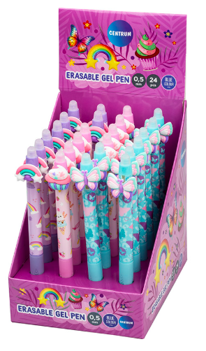 24 Uitwisbare gelpennen Cute 80365