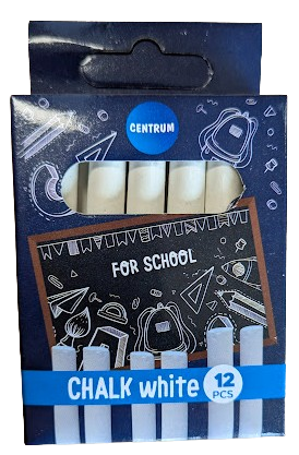 20X12 Schoolb.Krijt Wit 80370