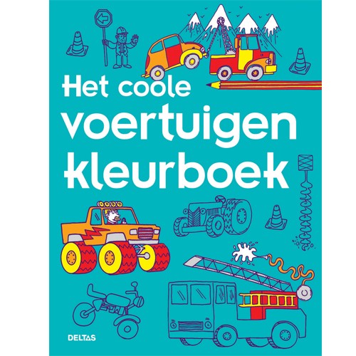 Het coole voertuigen kleurboek