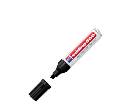 10 Edding 500 Permanent markers zwart.