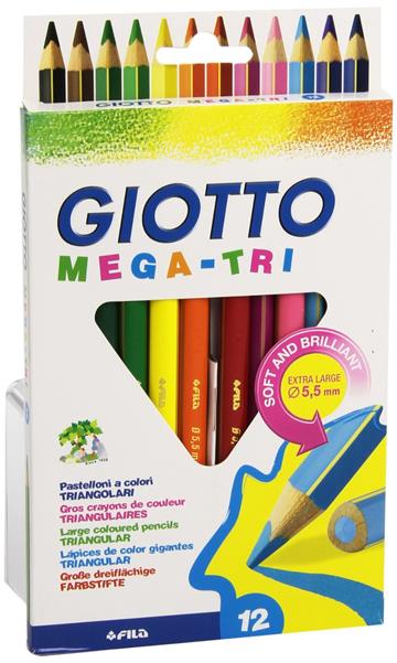 12 Giotto Mega Tri kleurpotloden 220600