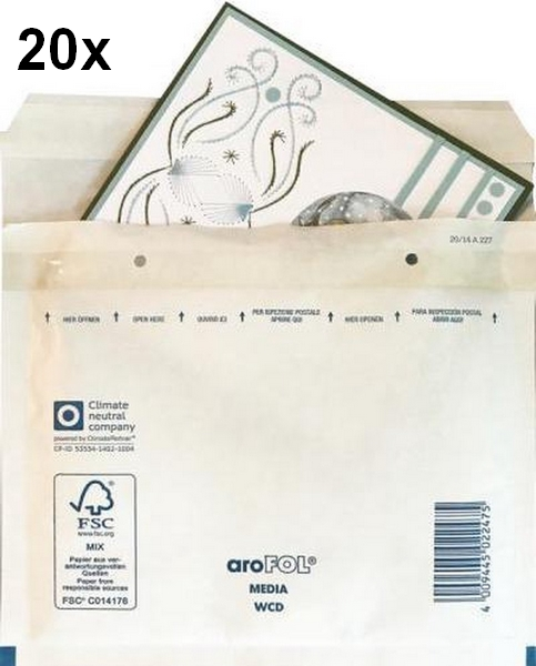 20 luchtkussen CD enveloppen W CD