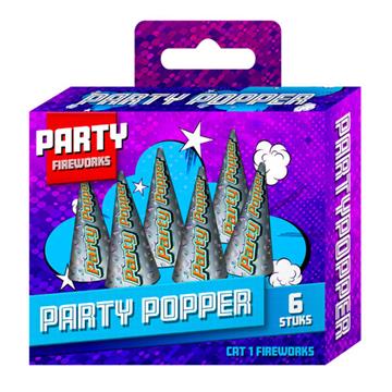 5 Party poppers in verpakking 198