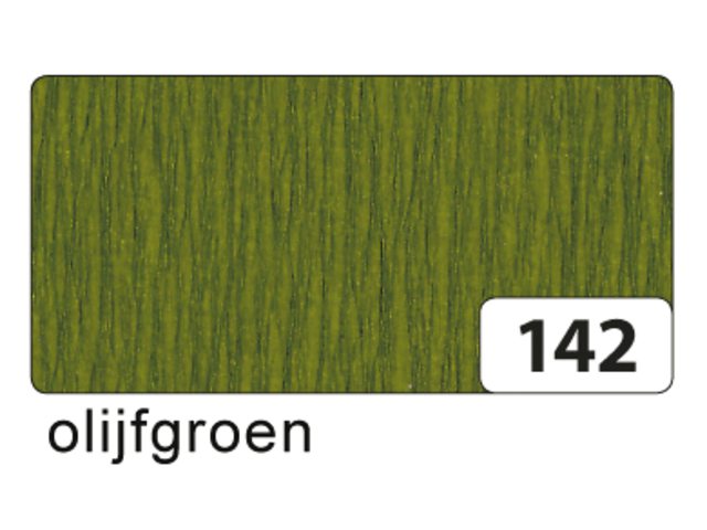 10 vel crepe folia olijfgroen 822142