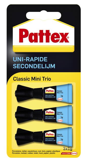 Pattex 3 mini trio secondelijm classic