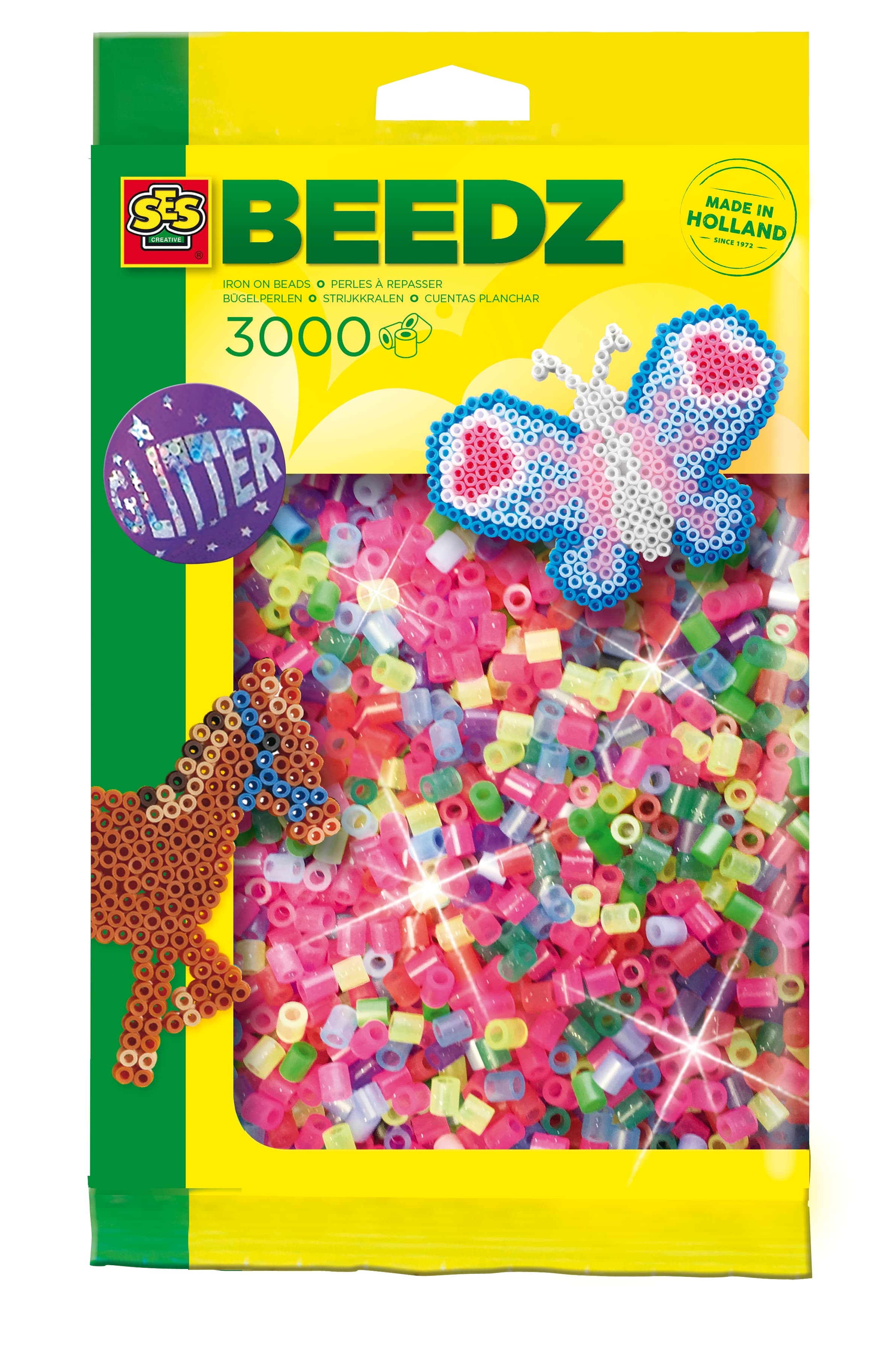 SES 3000 Strijkkralen glitter 0774