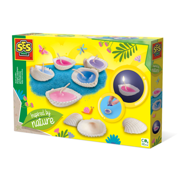 SES schelp kaarsen 14033