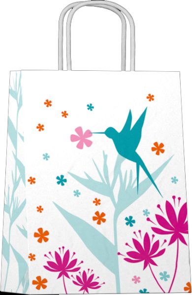 Papieren cadeau tas M Spring
