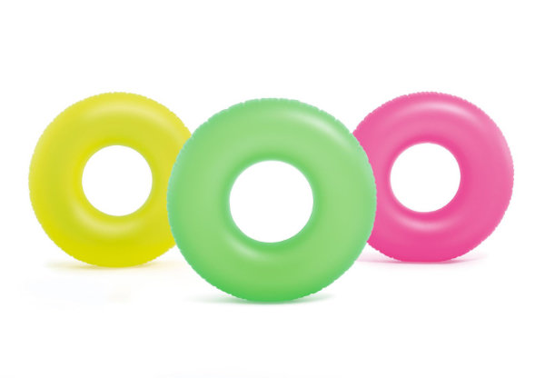 Opblaasautoband neon frost 91 cm 59262NP