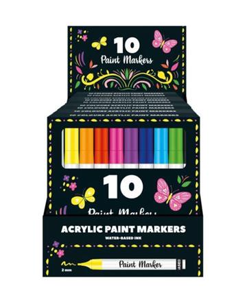 10 acrylic paint markers