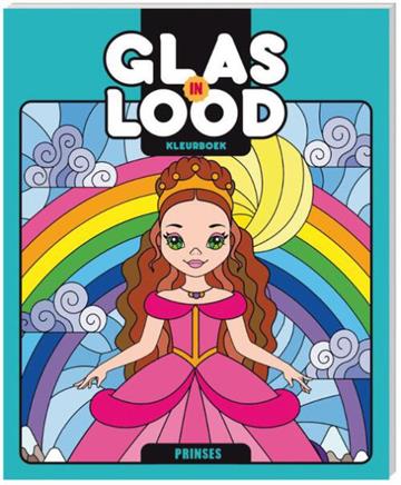 Glas in lood kleurboek prinses