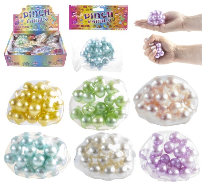 12 kaka ballen parelmoer kleuren 7cm4701