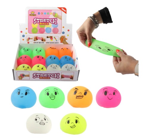 12 Slow Rise strech Emoij ballen 9796