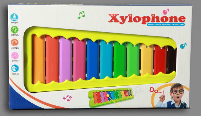 Xylofoon metaal in doos 8543