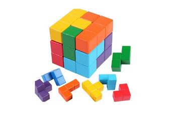 Houten magische kubus in doos 25051