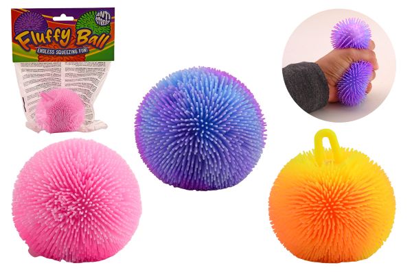 Foam fluffy bal in zak 4 ass. 24657