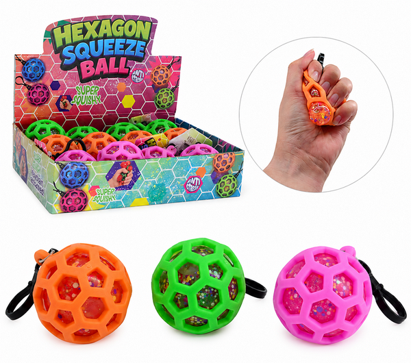 12 Squeeze glitterbal sleutelh. 24682