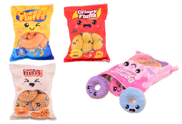 Pluche snack zakje 4 ass. 24591