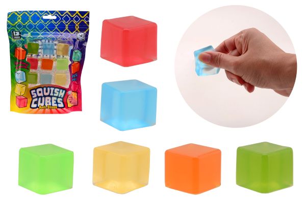 12 anti stress squeez kubus 24624