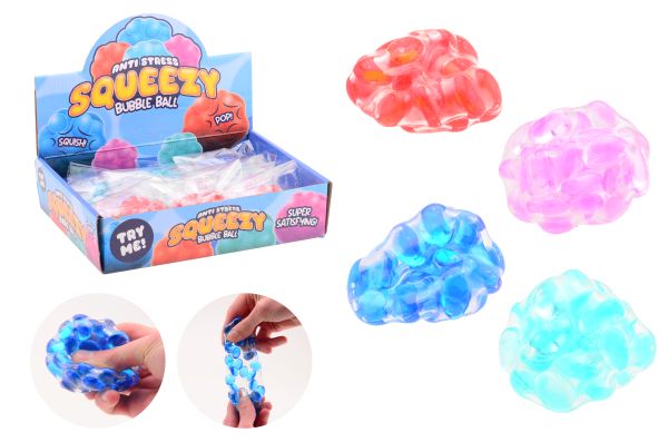 12 Squeezy bubble ball 24636