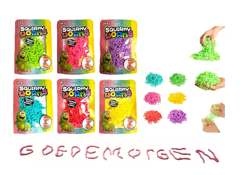 Squirmy worms 50gr. in zak 6 ass. 24652