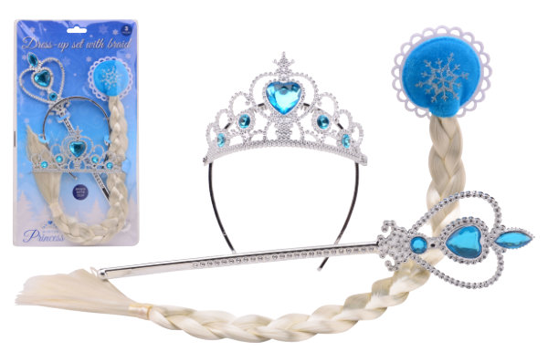 IJsprinses haarclip met vlecht+acc.27719