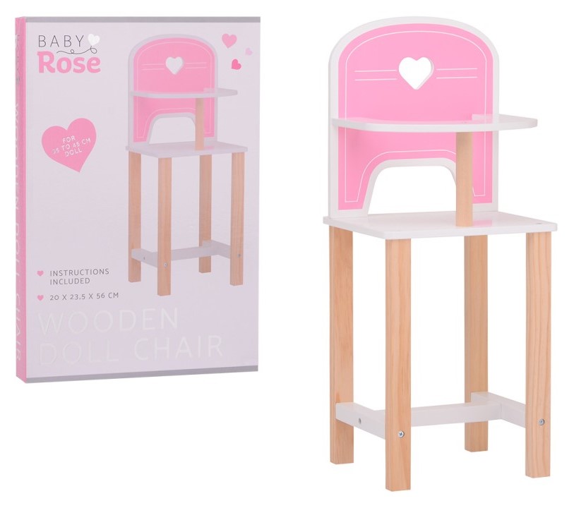 Baby Rose houten poppenstoel 27721
