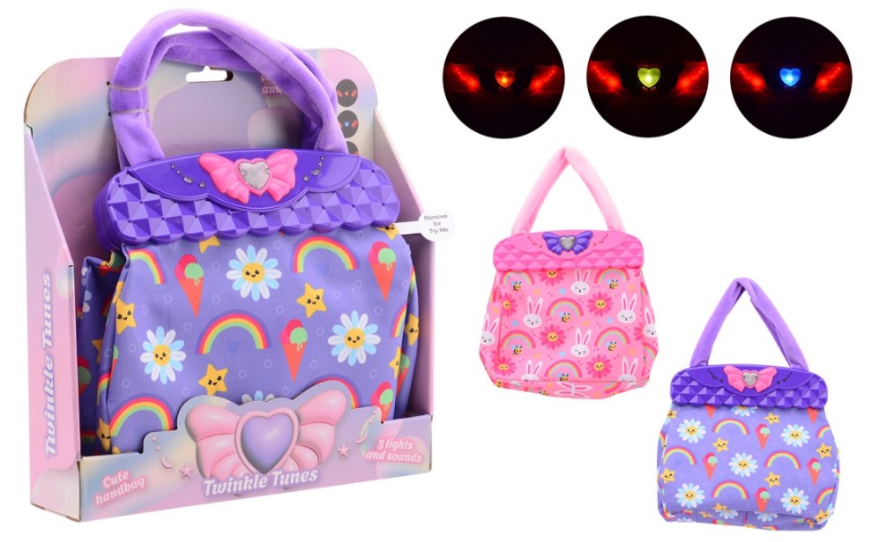 Handtas met licht en geluid 27734