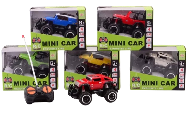 RC Jeep schaal 1:43 6 ass. 26033