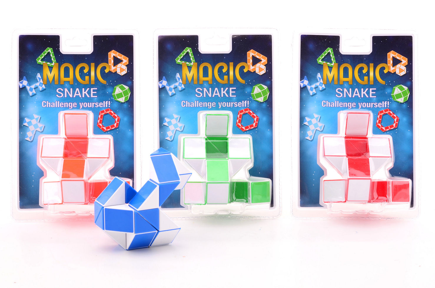 Magische puzzel slang in blister 25031