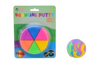 Bouncing duo 6 kleuren neon putty 24377