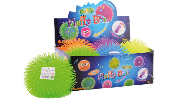6 Fluffy bal Effen 23 cm. in disp. 24299