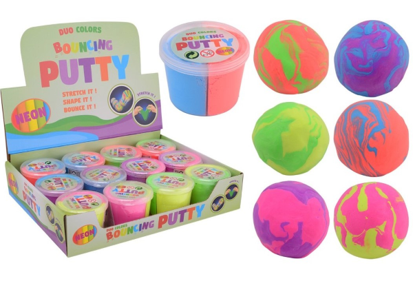 12 bouncing duo putty neon kleuren 24162