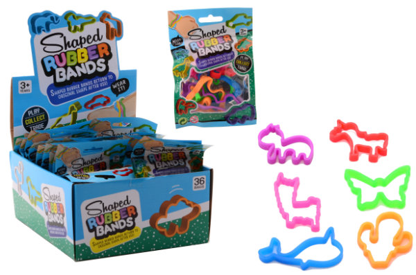 6 Shaped rubber bands mix style 24363