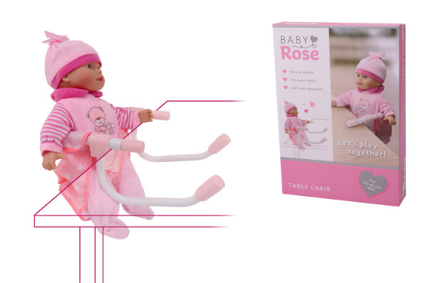 Baby rose tafel stoel 27669