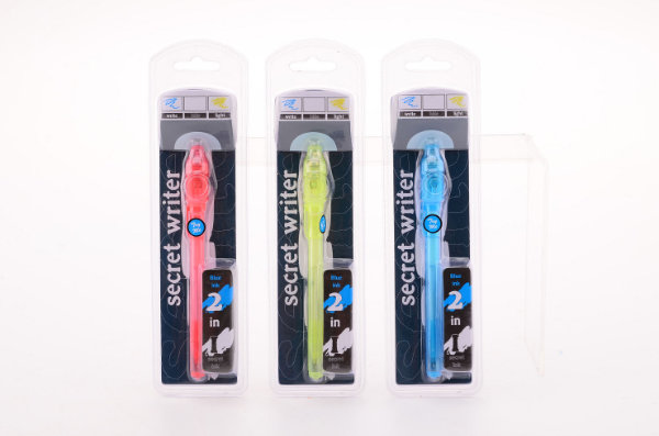 2 in 1 geheimschrift pen 3 ass. 28158